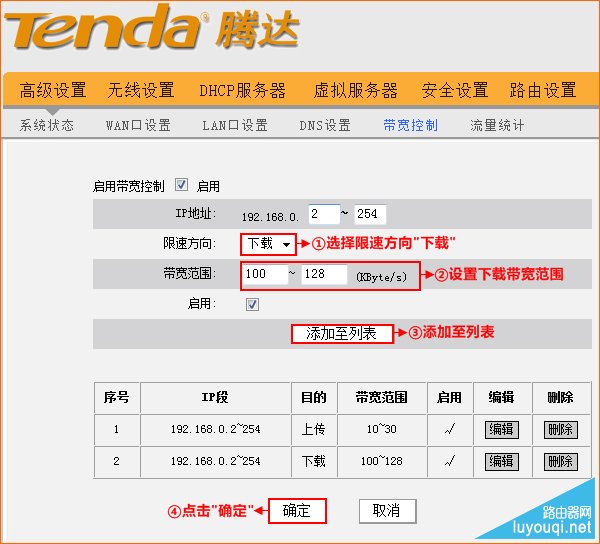 腾达(Tenda)无线路由器如何分配网速?