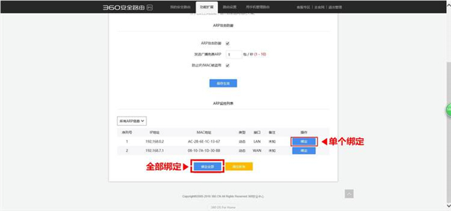 360��ȫ·�ɵ�IP/MAC�󶨲�������