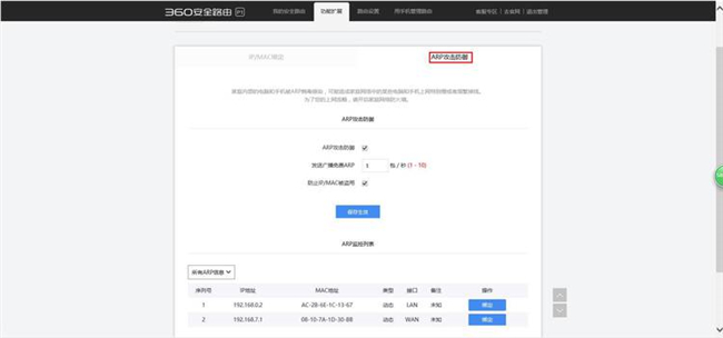 360��ȫ·�ɵ�IP/MAC�󶨲�������