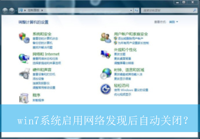 win7系统启用网络发现后自动关闭?|win7电脑自动关闭网络发现的方法