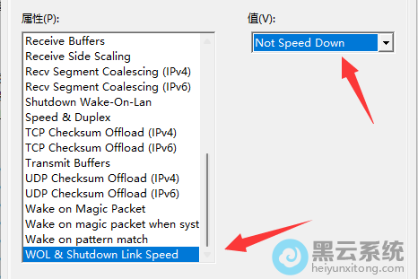 设置为Not Speed Down