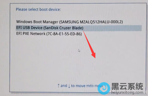 选择U盘进入pe界面