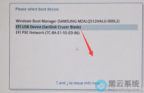 选择U盘进入pe界面