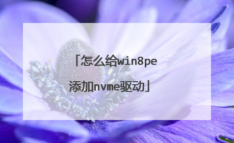 ��ô��win8pe����nvme����