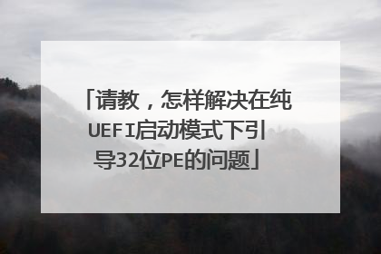 ��̣���������ڴ�UEFI����ģʽ������32λPE������