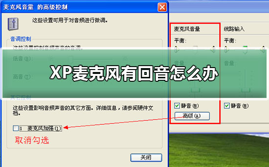 XP麦克风有回音怎么办_XP系统麦克风回音解决教程