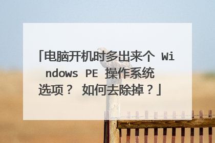 ���Կ���ʱ������� Windows PE ����ϵͳѡ� ���ȥ������