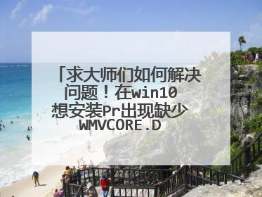���ʦ����ν�����⣡��win10�밲װPr����ȱ��WMVCORE.DLL���⡣