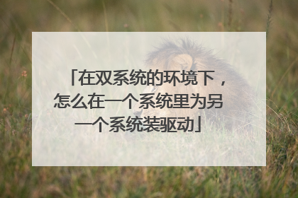 ��˫ϵͳ�Ļ����£���ô��һ��ϵͳ��Ϊ��һ��ϵͳװ����