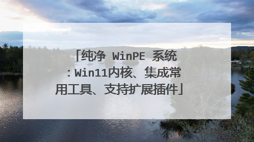 ���� WinPE ϵͳ��Win11�ںˡ����ɳ��ù��ߡ�֧����չ���