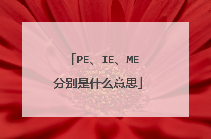 PE��IE��ME�ֱ���ʲô��˼