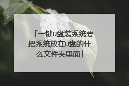 һ��U��װϵͳҪ��ϵͳ����U�̵�ʲô�ļ�������