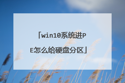 win10ϵͳ��PE��ô��Ӳ�̷���