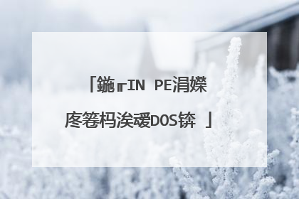 在WIN PE下�?�么进入DOS�?