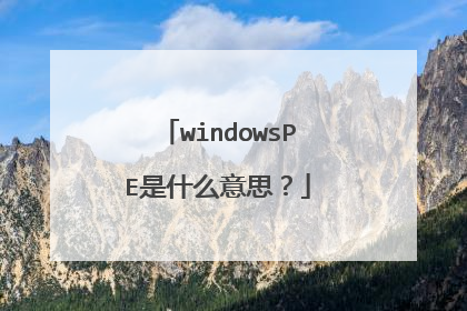 windowsPE��ʲô��˼��