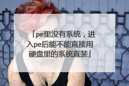 pe��û��ϵͳ������pe���ܲ���ֱ����Ӳ�����ϵͳֱװ