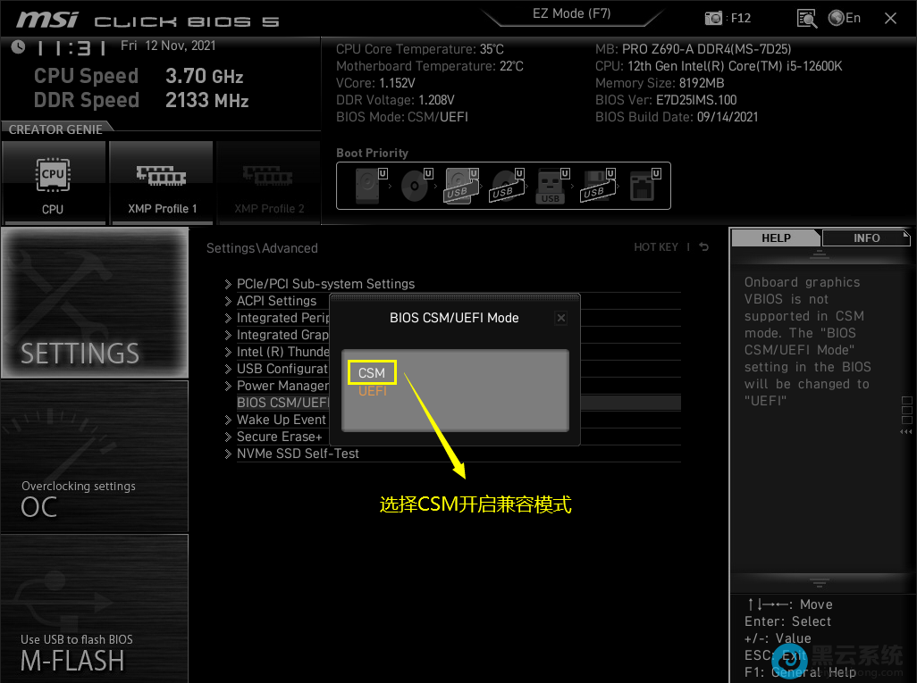 ѡ��csm����