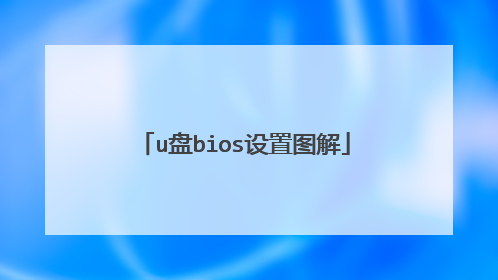 u盘bios设置图解