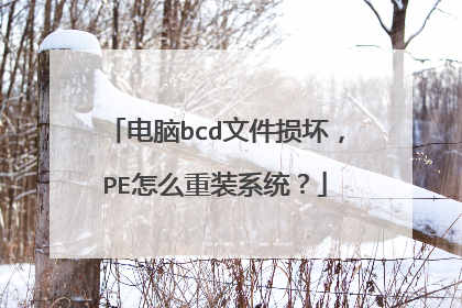 ����bcd�ļ��𻵣�PE��ô��װϵͳ��