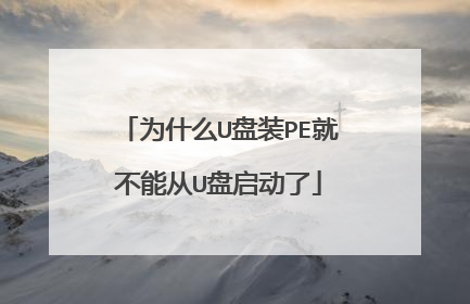 ΪʲôU��װPE�Ͳ��ܴ�U��������