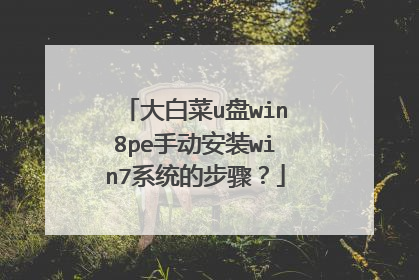 大白菜u盘win8pe手动安装win7系统的步骤?