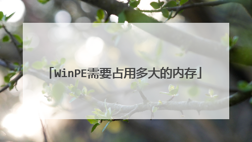 WinPE��Ҫռ�ö����ڴ�