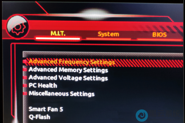 选择M.I.T.下的Advanced Frequency Settings