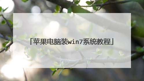 苹果电脑装win7系统教程