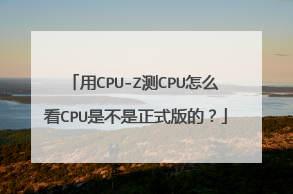 ��CPU-Z��CPU��ô��CPU�ǲ�����ʽ��ģ�