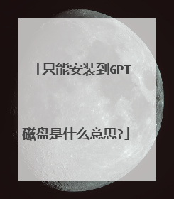 ֻ�ܰ�װ��GPT������ʲô��˼?