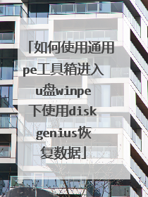 ���ʹ��ͨ��pe���������u��winpe��ʹ��diskgenius�ָ�����