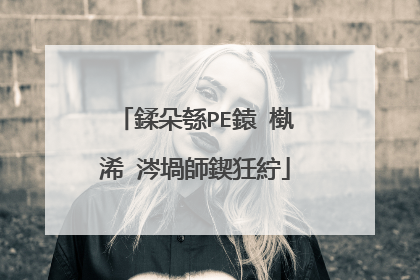 制作PE慢是�?么原因？