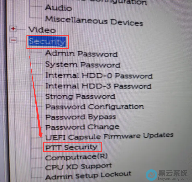 ѡ��PTT securityѡ��