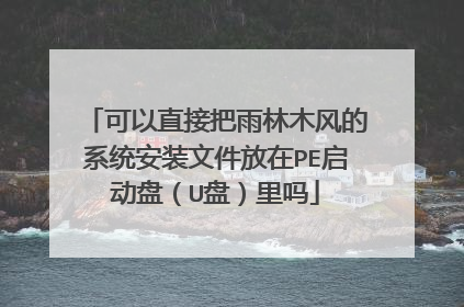 ����ֱ�Ӱ�����ľ���ϵͳ��װ�ļ�����PE�����̣�U�̣�����