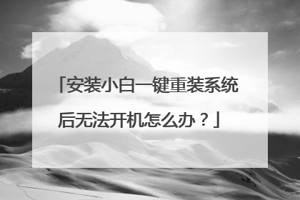 安装小白一键重装系统后无法开机怎么办?