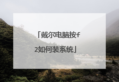 戴尔电脑按f2如何装系统