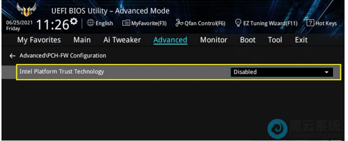 �ҵ�Intel Platform Trust Technology 