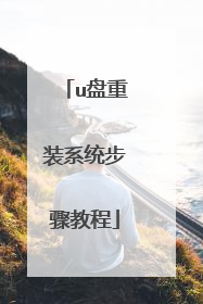 u盘重装系统步骤教程