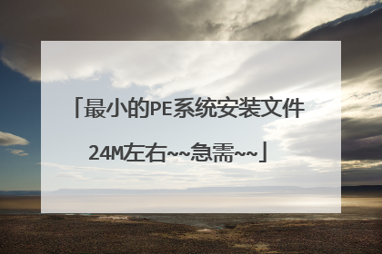 ��С��PEϵͳ��װ�ļ�24M����~~����~~