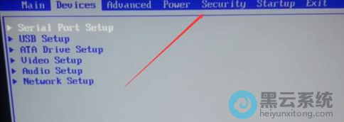 进入到bios设置界面