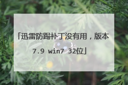 Ѹ�׷��߲���û���ã��汾7.9 win7 32λ