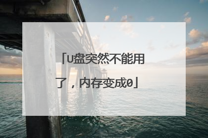 U盘突然不能用了,内存变成0