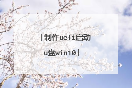 制作uefi启动u盘win10