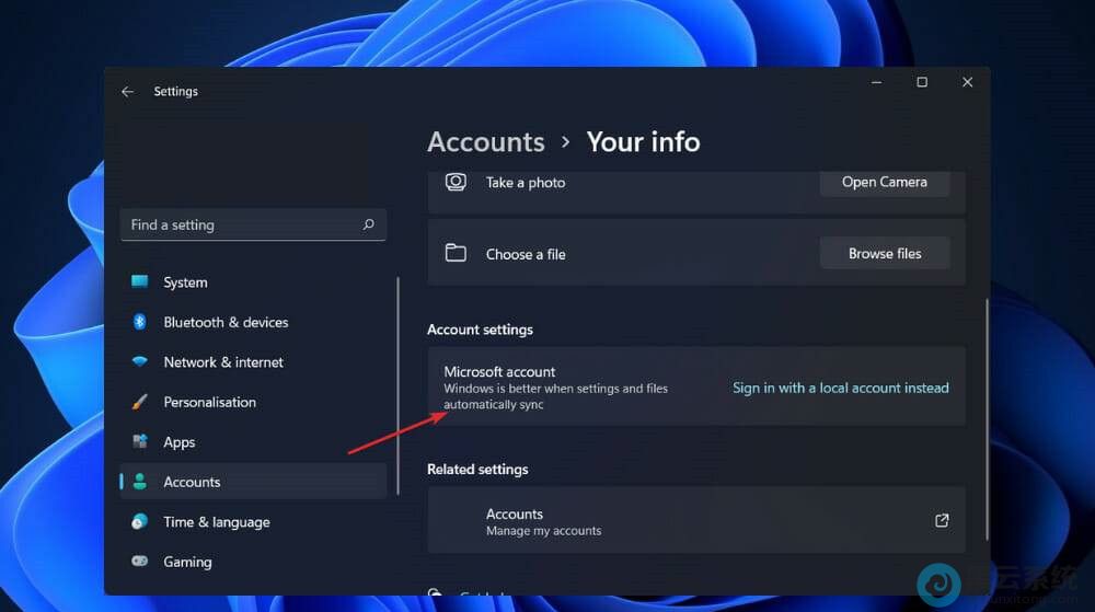 ѡ��ʹ��Microsoft�˻���¼