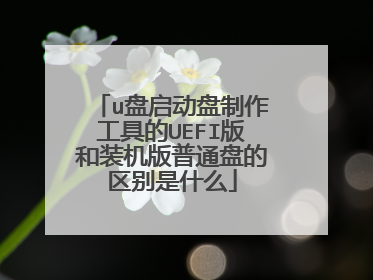 u���������������ߵ�UEFI���װ������ͨ�̵�������ʲô