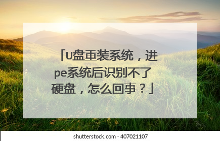 U����װϵͳ����peϵͳ��ʶ����Ӳ�̣���ô���£�