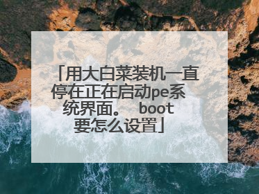 �ô�ײ�װ��һֱͣ����������peϵͳ���档 bootҪ��ô����