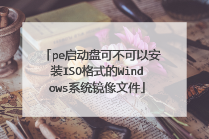 pe�����̿ɲ����԰�װISO��ʽ��Windowsϵͳ�����ļ�