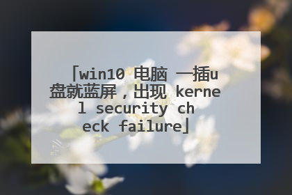 win10 ���� һ��u�̾����������� kernel security check failure