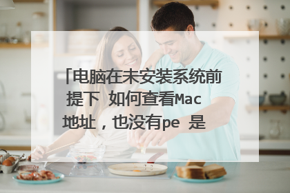 ������δ��װϵͳǰ���� ��β鿴Mac��ַ��Ҳû��pe �ǲ�����BIOS���濴 �������ĸ�ѡ����